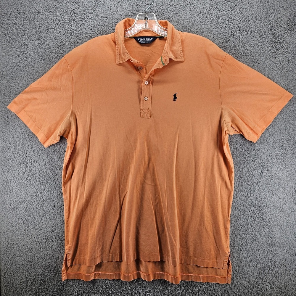 Polo Golf Ralph Lauren Orange Pima Cotton Short Sleeve Polo Shirt Mens XL